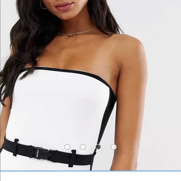 New Look Colorblock Belted Swimsuit - Picture 3 of 6